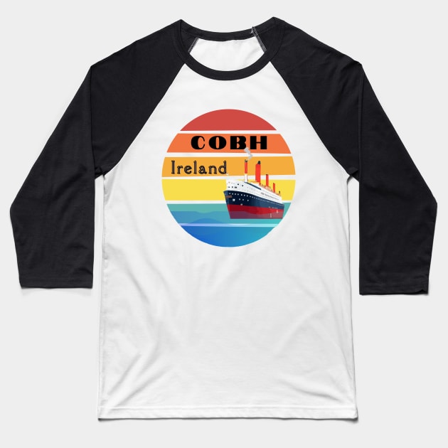 Cobh, Ireland Baseball T-Shirt by Papilio Art